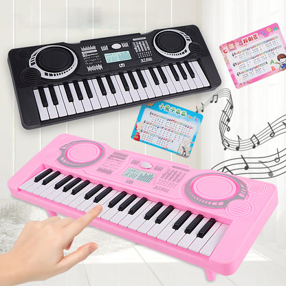 0815 37 Keys Electronic Piano Keyboard Battery Powered Musical Instrument Kids Gift