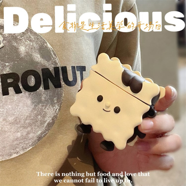 For Apple AirPods Pro/1/2/3/with Charging Case (2016)/with Wireless Charging Case (2019)/with Charging Case (2019) Earphone Box Cover Yellow Biscuits Earbuds Case