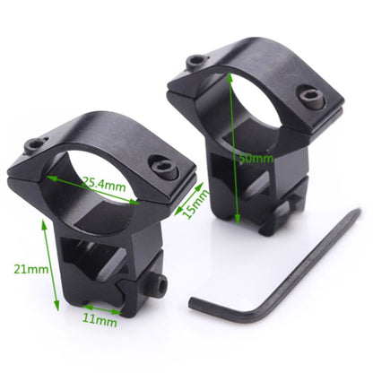 1 Pair Scope Rings Set 25.4mm Scope Mount for 11mm Dovetail Low Profile W-DZ02 Hunter Riflescope Ring