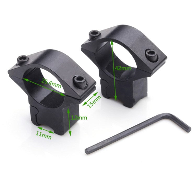 1 Pair Scope Rings Set 25.4mm Scope Mount for 11mm Dovetail Low Profile W-DZ02 Hunter Riflescope Ring