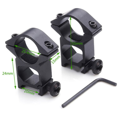 1 Pair Scope Rings Set 25.4mm Scope Mount for 11mm Dovetail Low Profile W-DZ02 Hunter Riflescope Ring