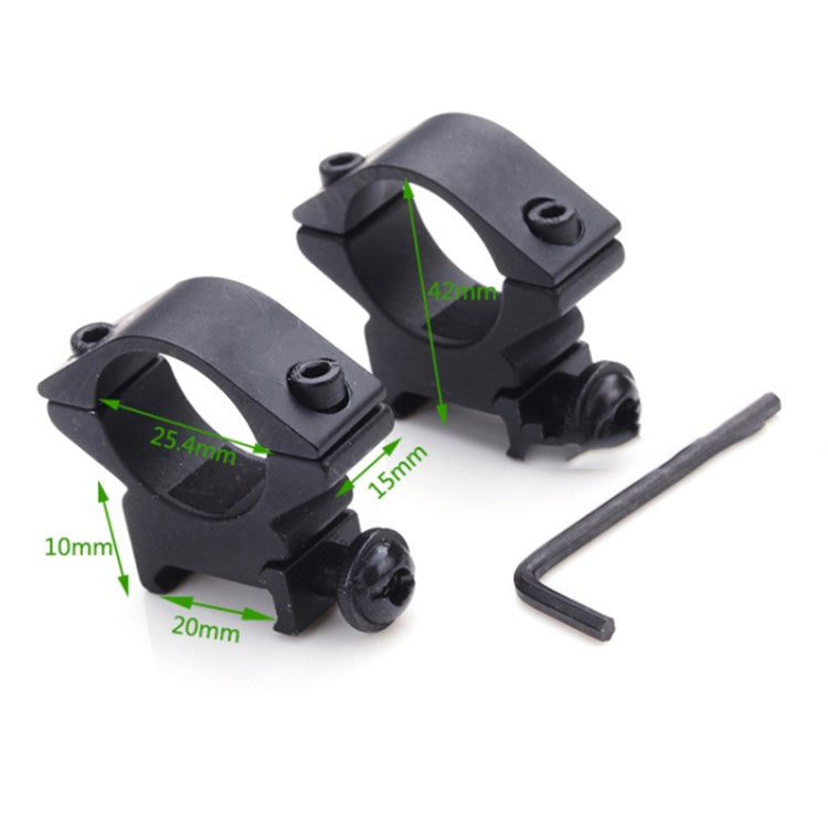 1 Pair Scope Rings Set 25.4mm Scope Mount for 11mm Dovetail Low Profile W-DZ02 Hunter Riflescope Ring