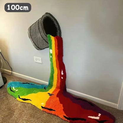 Wall Mounted Fun Floor Mat Living Room Rug Absorbent Bathtub Mat Non-Slip Water Absorbent Carpet