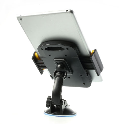 Yellow Universal 360 Degree Rotating Sucker Car Tablet Holder 7-11 inch Tablet Bracket