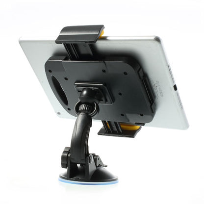 Yellow Universal 360 Degree Rotating Sucker Car Tablet Holder 7-11 inch Tablet Bracket