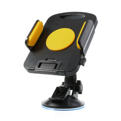 Yellow Universal 360 Degree Rotating Sucker Car Tablet Holder 7-11 inch Tablet Bracket