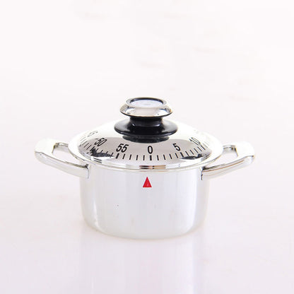 Stainless Steel Kitchen 60 Minutes Timer Clock Teapot Clockwork Cooking