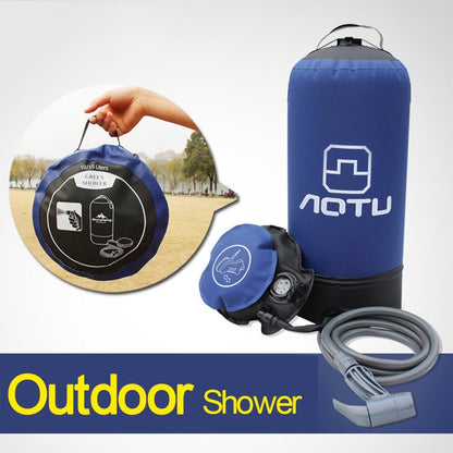 AOTU 11L Lightweight PVC Pressure Shower Inflatable Shower for Outdoor Camping Bathing