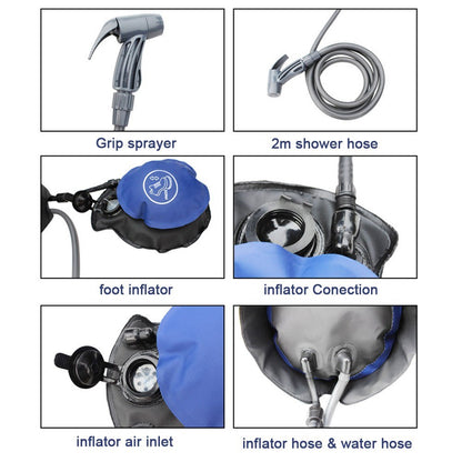 AOTU 11L Lightweight PVC Pressure Shower Inflatable Shower for Outdoor Camping Bathing