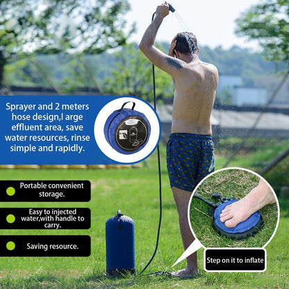 AOTU 11L Lightweight PVC Pressure Shower Inflatable Shower for Outdoor Camping Bathing