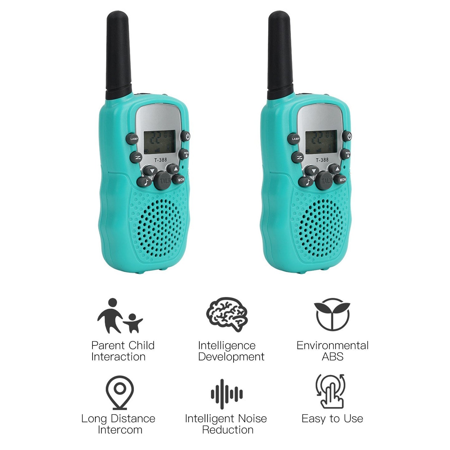 1 Pair Portable Handheld Walkie Talkie Long Distance Walkie Talkie 2 Way Radios for Kids Indoor Outdoor Activity