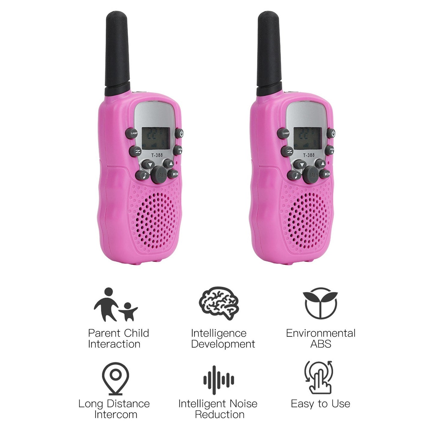 1 Pair Portable Handheld Walkie Talkie Long Distance Walkie Talkie 2 Way Radios for Kids Indoor Outdoor Activity