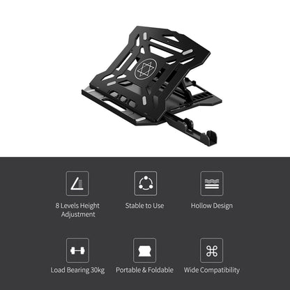 Portable Foldable Laptop Riser Stand Laptop Desktop Holder with Height Adjustment Ergonomic Computer Notebook Stand Bracket for Laptop Tablet within 10-15.6 Inches