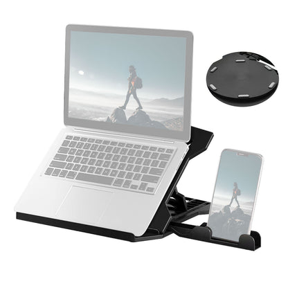 Portable Foldable Laptop Riser Stand Laptop Desktop Holder with Height Adjustment Ergonomic Computer Notebook Stand Bracket for Laptop Tablet within 10-15.6 Inches