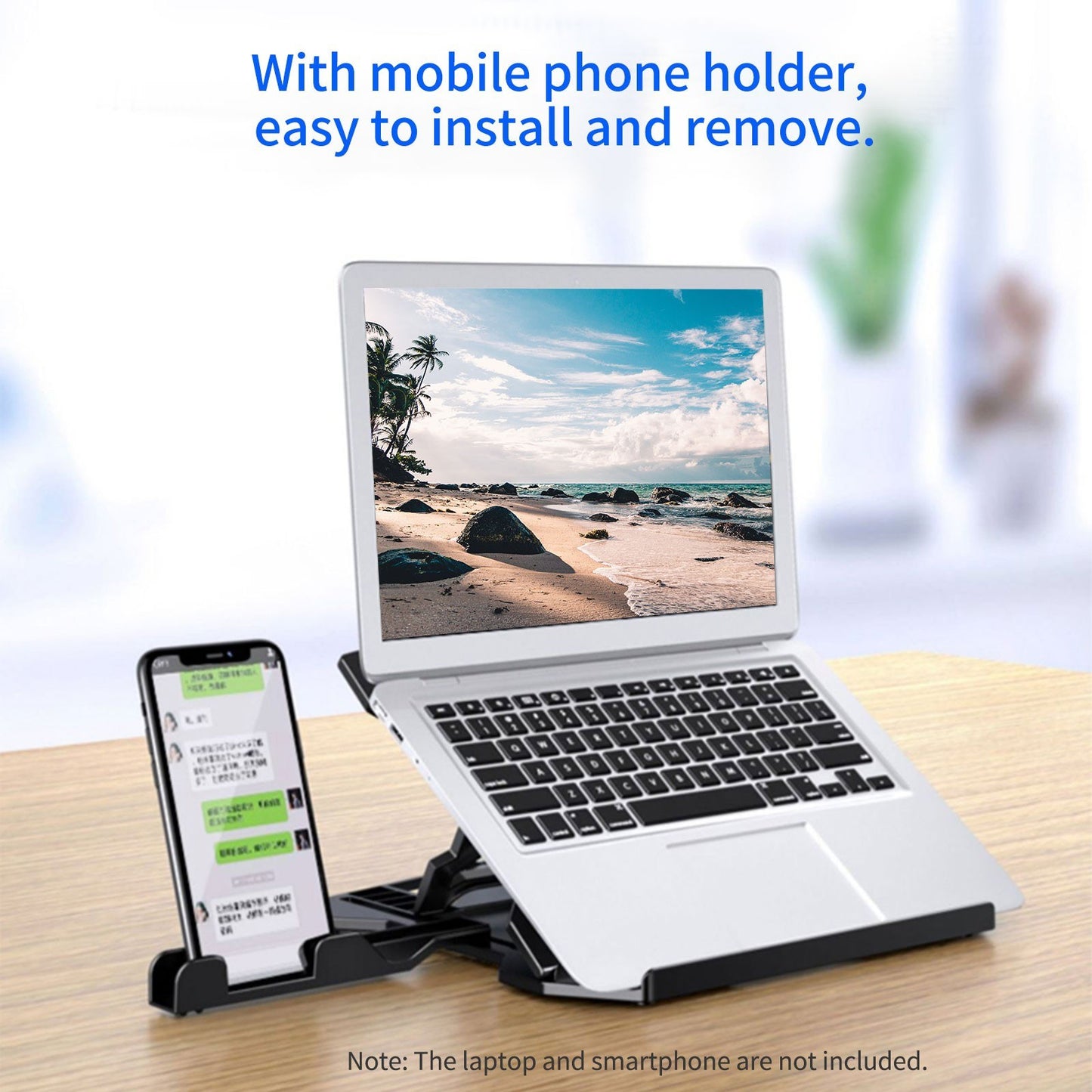 Portable Foldable Laptop Riser Stand Laptop Desktop Holder with Height Adjustment Ergonomic Computer Notebook Stand Bracket for Laptop Tablet within 10-15.6 Inches