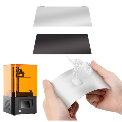 Resin 3D Printer Flexible Build Plate Steel Plate Magnetic Base Sheet Sticker with Adhesive for Elegoo Mars/Mars Pro/Wanhao D7/Monoprice Mini Deluxe SLA/Phrozen Sonic Mini 4K