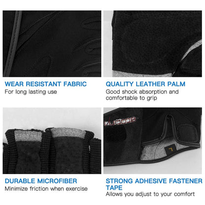 1 Pair Fingerless Anti-Slip Shock-Absorbing Gloves Outdoor Multi-function Sports Gloves for Fitness Cycling Training Outdoor Sports