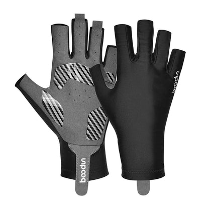 1 Pair Half Finger Gloves Stretchy Anti-Slip Gloves for Outdoor Cycling Hiking Driving