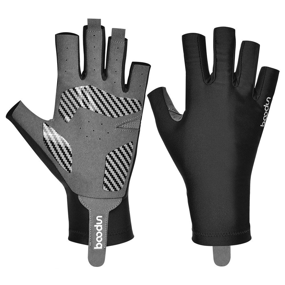 1 Pair Half Finger Gloves Stretchy Anti-Slip Gloves for Outdoor Cycling Hiking Driving