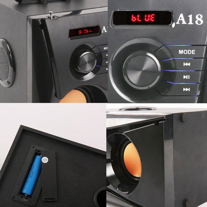 A18 Portable Wireless Speaker BT4.1 Computer Subwoofer Home Theater Soundbar Music Player Support TF/USB/AUX/FM with Remote Control