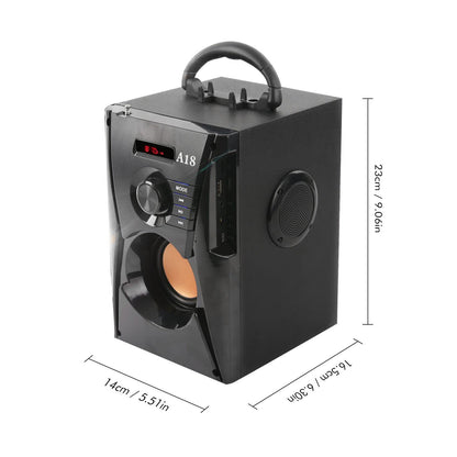 A18 Portable Wireless Speaker BT4.1 Computer Subwoofer Home Theater Soundbar Music Player Support TF/USB/AUX/FM with Remote Control