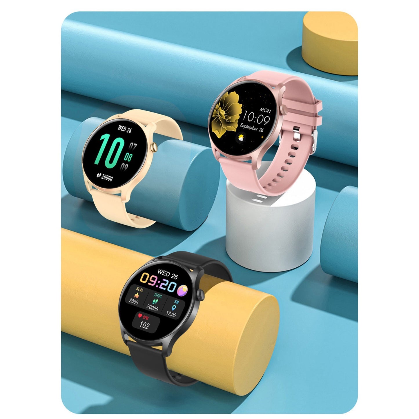COLMI SKY 8 Smart Watch Fitness Tracker 1.28-inch TFT Full-touch Screen Body Health Monitor IP67 Waterproof Smart Bracelet for Android iOS
