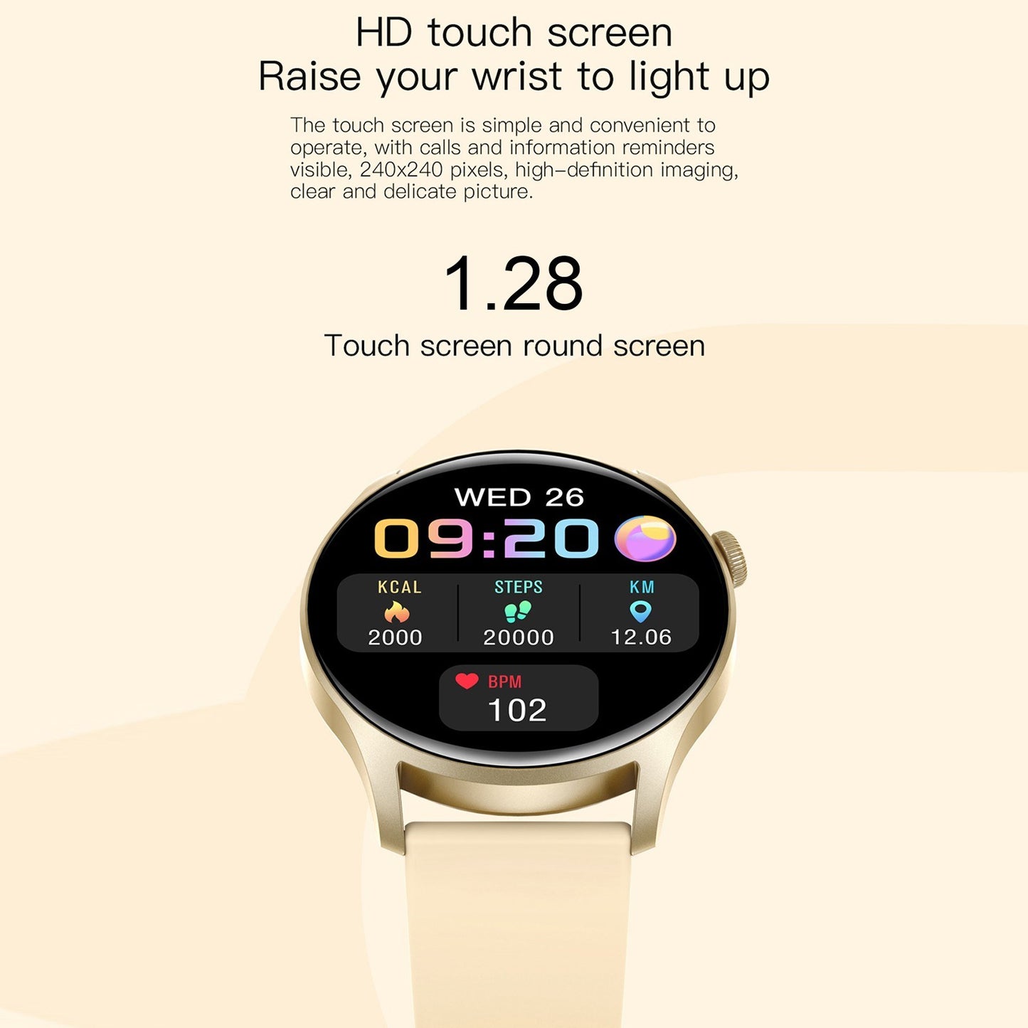 COLMI SKY 8 Smart Watch Fitness Tracker 1.28-inch TFT Full-touch Screen Body Health Monitor IP67 Waterproof Smart Bracelet for Android iOS