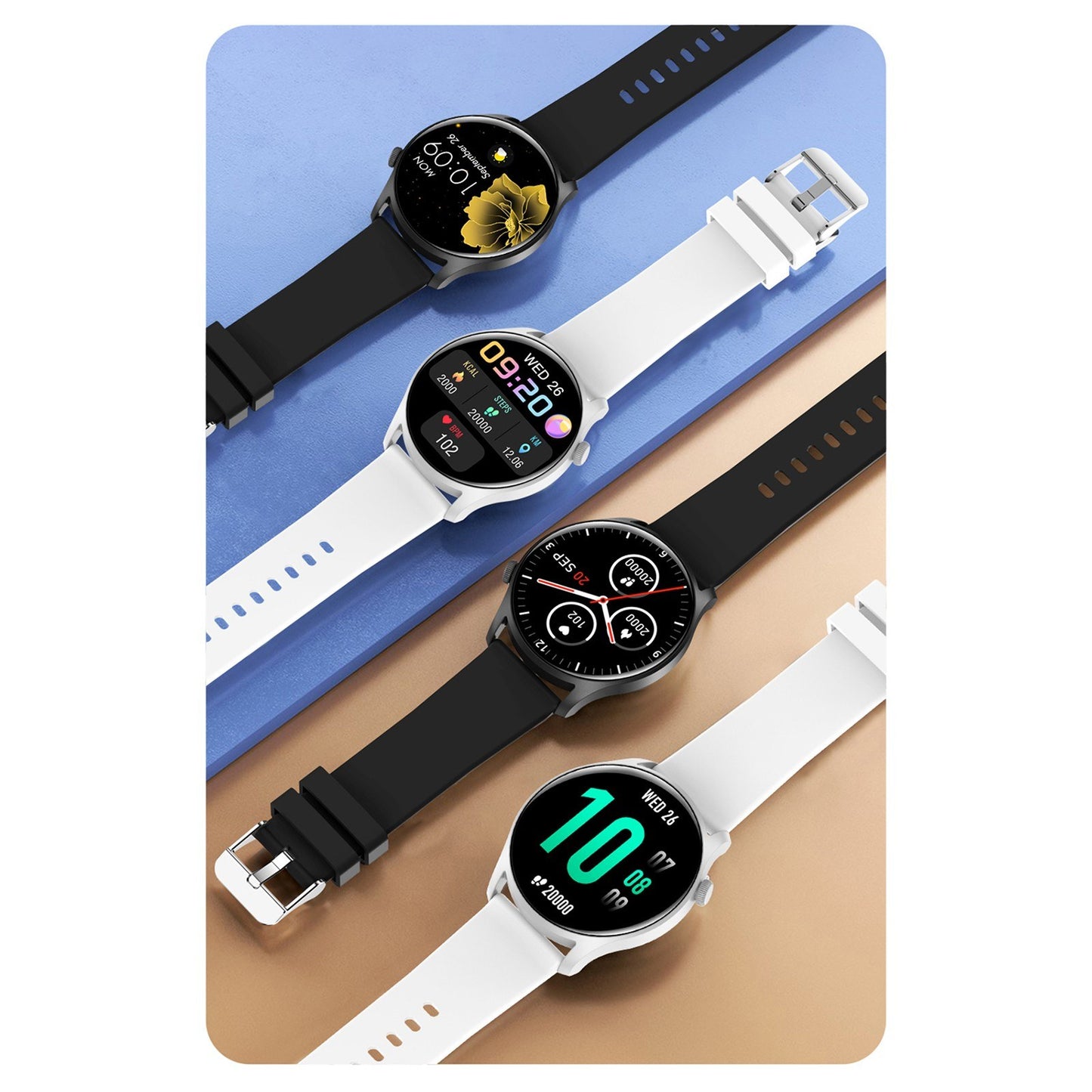 COLMI SKY 8 Smart Watch Fitness Tracker 1.28-inch TFT Full-touch Screen Body Health Monitor IP67 Waterproof Smart Bracelet for Android iOS