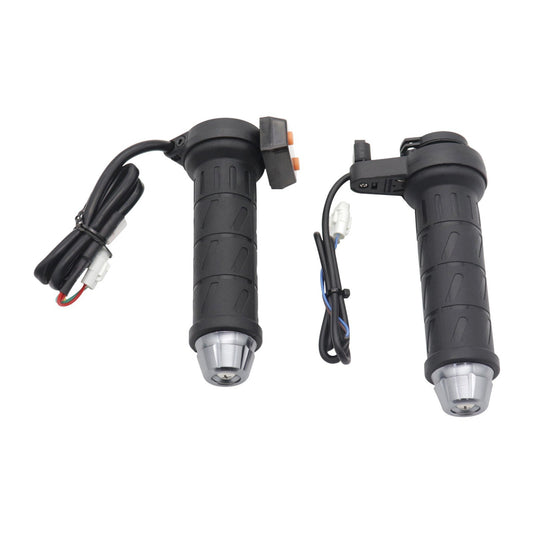 1 Pair Anti-flame Motorcycle Heated Handlebar Grips with Digital Display Thermostatic Electric Heated Handlebar Grips