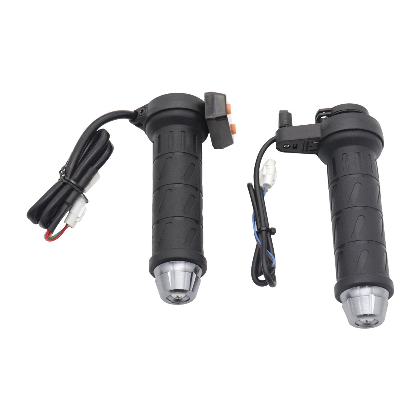 1 Pair Anti-flame Motorcycle Heated Handlebar Grips with Digital Display Thermostatic Electric Heated Handlebar Grips