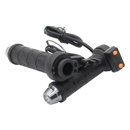 1 Pair Anti-flame Motorcycle Heated Handlebar Grips with Digital Display Thermostatic Electric Heated Handlebar Grips
