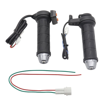 1 Pair Anti-flame Motorcycle Heated Handlebar Grips with Digital Display Thermostatic Electric Heated Handlebar Grips