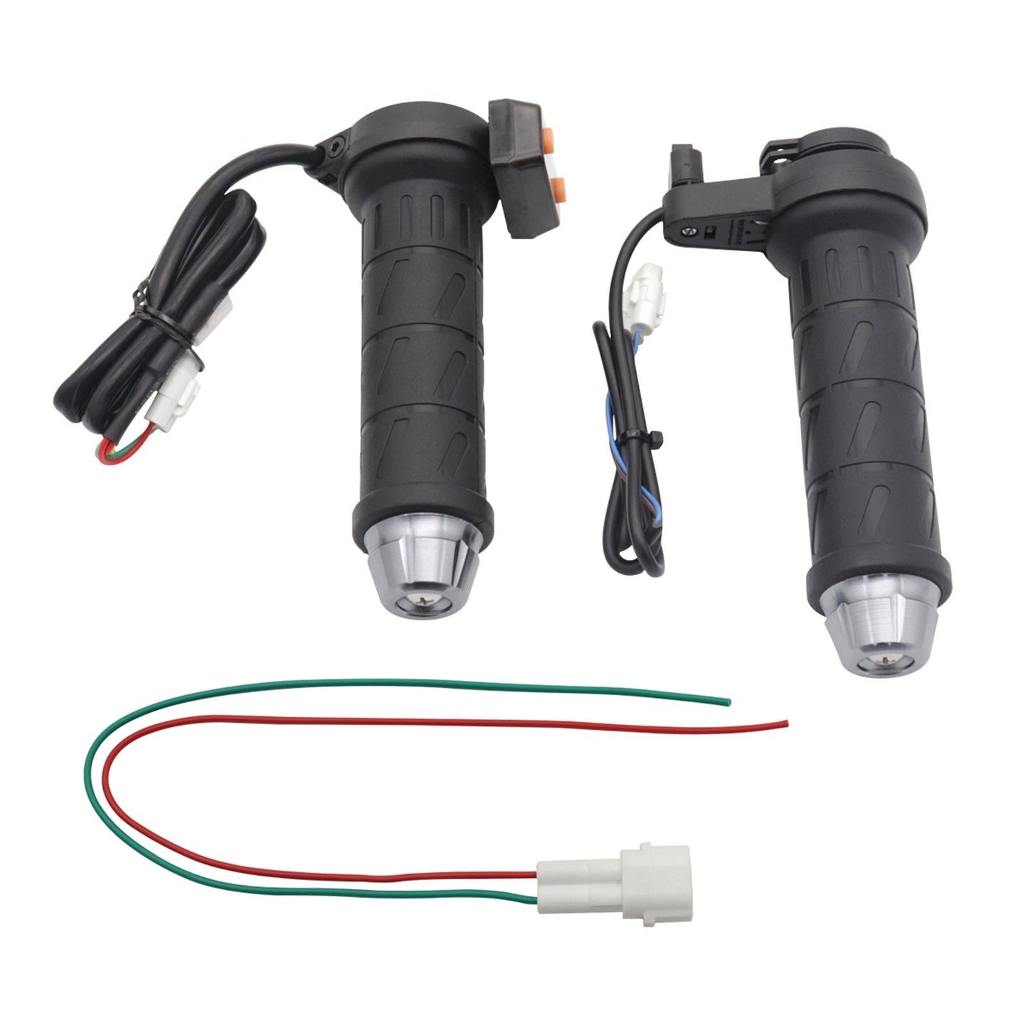 1 Pair Anti-flame Motorcycle Heated Handlebar Grips with Digital Display Thermostatic Electric Heated Handlebar Grips