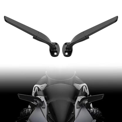 1 Pair of Durable Motorcycle Modification Universal Wind Wing Rear View Mirrors Sturdy Adjustable Die-cast Aluminium Alloy Wind Wing Rear View Mirror