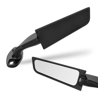 1 Pair of Durable Motorcycle Modification Universal Wind Wing Rear View Mirrors Sturdy Adjustable Die-cast Aluminium Alloy Wind Wing Rear View Mirror