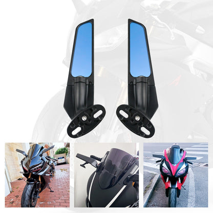 1 Pair of Durable Motorcycle Modification Universal Wind Wing Rear View Mirrors Sturdy Adjustable Die-cast Aluminium Alloy Wind Wing Rear View Mirror