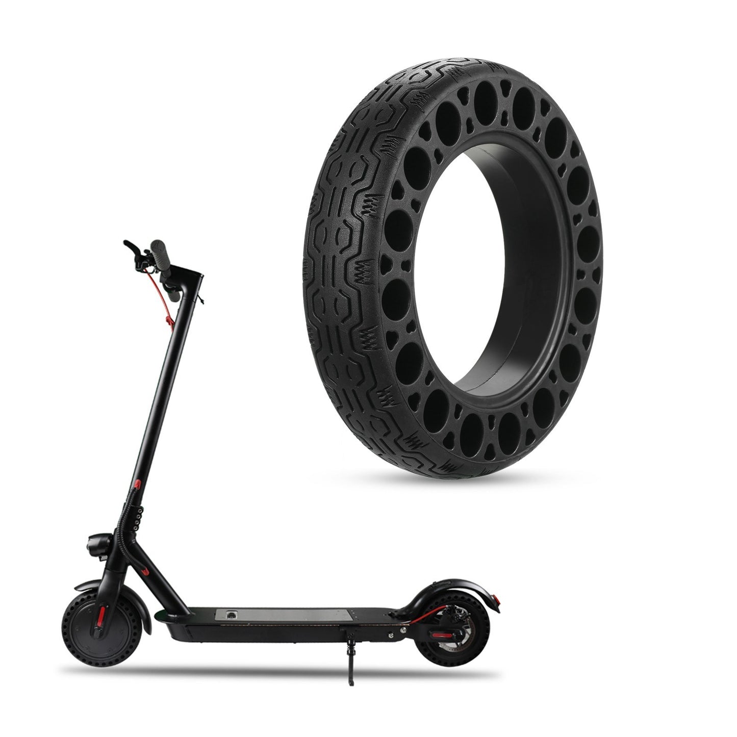 60 / 70-6.5 Electric Scooter Solid Tire Rubber Front / Rear Tires Replacement for Ninebot Max G30 Electric Scooter