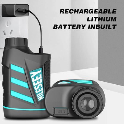 MILESEEY 6X Magnification Telescope Laser Range Finder 600m Outdoor Pulse Distance Meter for Bow Hunting,Shooting, Golf, Camping